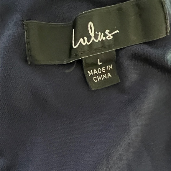 Lulu's Midnight Blue Long Sleeve Maxi Dress Large - Picture 4 of 4